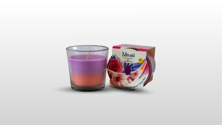 Vela Rosa, Lavanda y Peonía