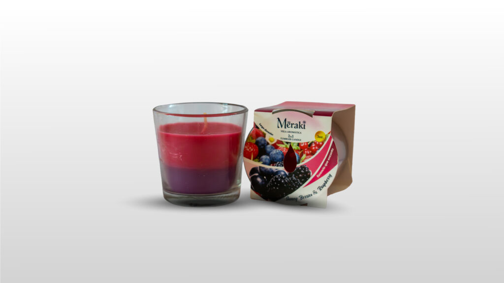 Vela Frutos Rojos y Frambuesa